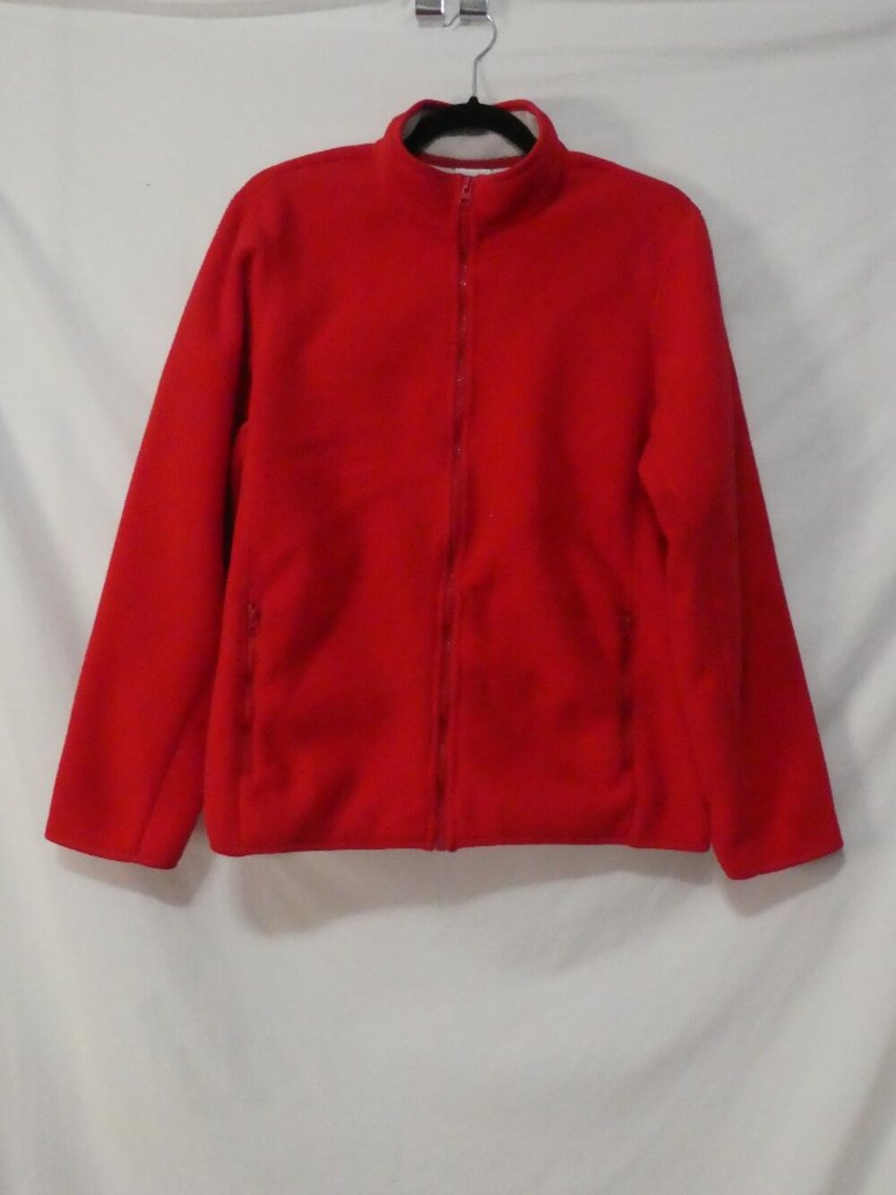 PROSPIRIT Red Fleece Jacket Mock Neck Full Zip Casual Size Large